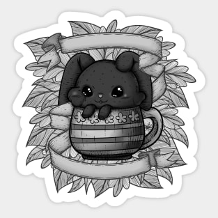 Cute Bunny in a Cup Sticker